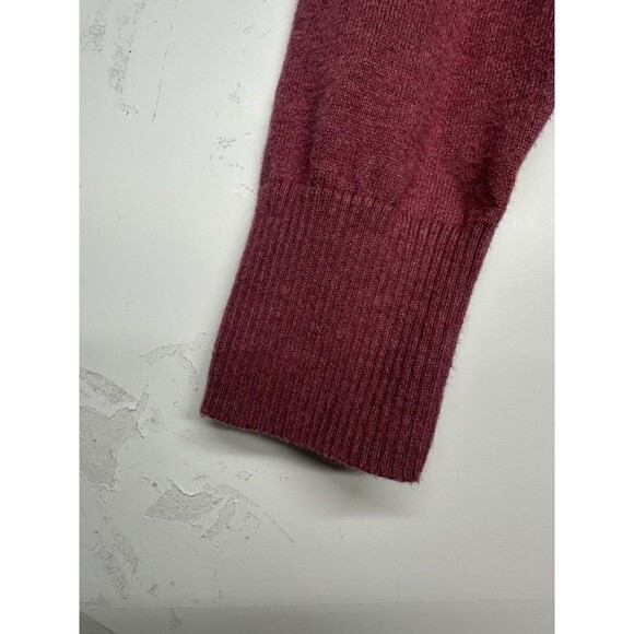 L.L. Bean Women’s Medium Maroon Fair Isle Turtleneck Sweater Pullover Knit - Picture 3 of 9